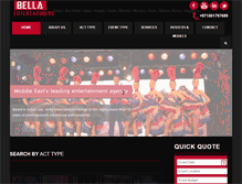 Tablet Screenshot of bella-entertainment.com